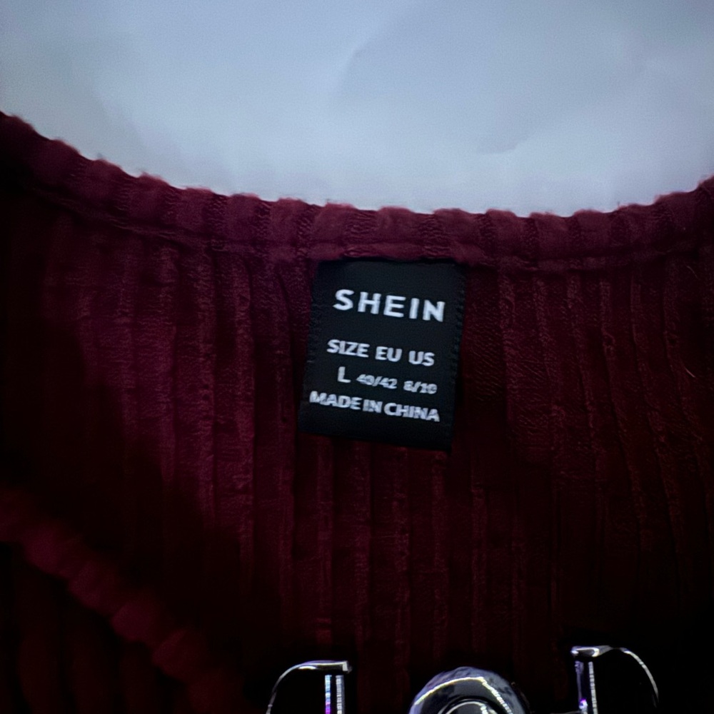 Shein Burgundy Crop Top